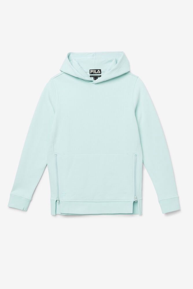 Fila Maddox Pullover Blue Hoodie Womens - NZ 92067-UPZO